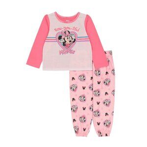 Disney Junior Minnie Mouse AME 2-Piece Pajama Set, Pink, Size 4T